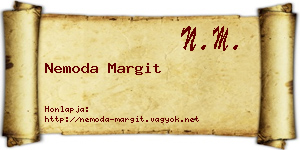 Nemoda Margit névjegykártya